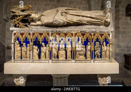 Basílica de Sant Feliu Grabmal des Heiligen Narzisse de Girona Stockfoto