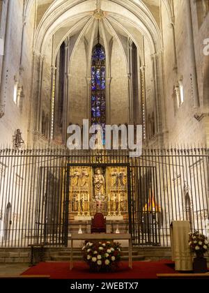 Hochaltar Basílica de Sant Feliu Stockfoto