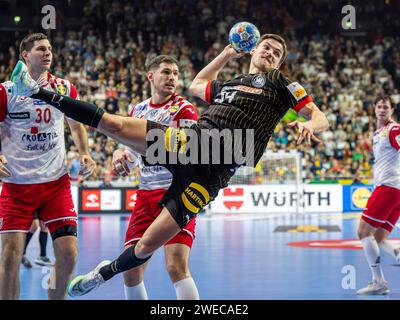 Köln, Deutschland. Januar 2024. Deutschland vs. Kroatien, Handball EM, Handball, Herren, 24.01.2024 Foto: EIBNER/Michael Schmidt Credit: dpa/Alamy Live News Stockfoto