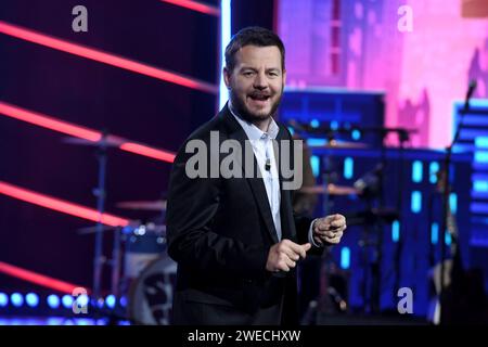 Mailand, Italien. Januar 2016. Mailand - Fernsehsendung „Stasera c'è Cattelan“ - Rai2 - Alessandro Cattelan Credit: Unabhängige Fotoagentur/Alamy Live News Stockfoto