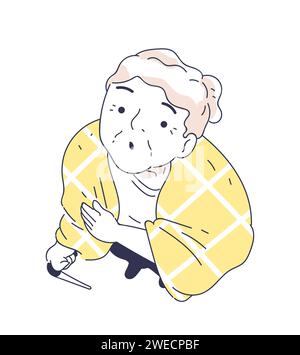 Person, die nach Kritzelstil-Vektor sucht Stock Vektor