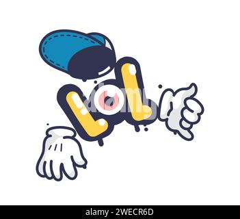 Abstrakter Graffiti-Schriftvektor Stock Vektor