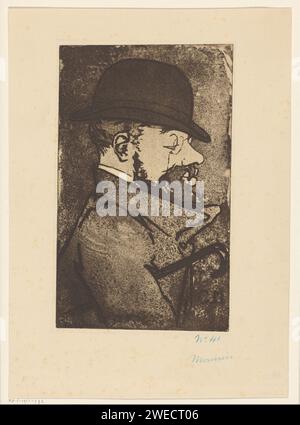 Portret van Henri de Toulouse -Lautrec, Charles Maurin, 1884 - 1914 Druck rechts unten mit Bleistift nummeriert: 41. Frankreich Papier historische Personen. Porträt, Selbstporträt des Künstlers Stockfoto