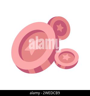 Coins Vektor Icon Element Illustration im Cartoon Stil Stock Vektor