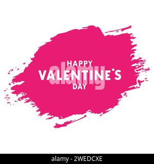 Vektor-Text von Happy Valentine Day. Hintergrund mit Liebestypografie. Text für Grußkarte, Logo, Verkauf, Produkt Stock Vektor