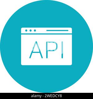 API-Symbolvektorbild. Stock Vektor