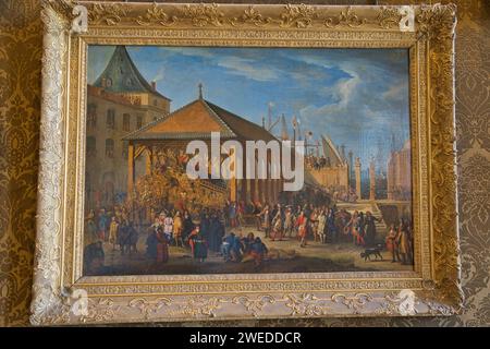 Schloss Versailles, Versailles, Frankreich, 08.18.2023, Gemälde von Jean-Baptiste Colbert (1651-90) Marquis de Seignelay und Louis Victor de Rochechouart Stockfoto