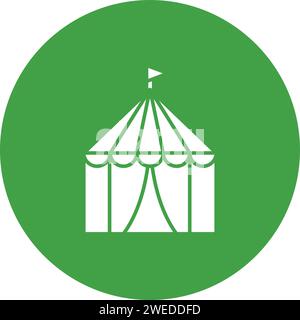 Zirkuszelt-Symbol-Vektorbild. Stock Vektor