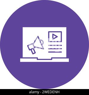 Vektorbild des Symbols für digitales Marketing. Stock Vektor