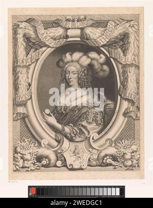 Portret van Francoise -Louise de la Baume Le Blanc, Hertogin Van La Vallière, Nicolas de Larmessin (I), 1667 - 1674 print Frankreich Papierstich historischer Personen Stockfoto
