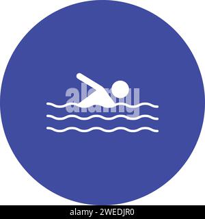 Vektorbild des schwimmenden Symbols für Person. Stock Vektor