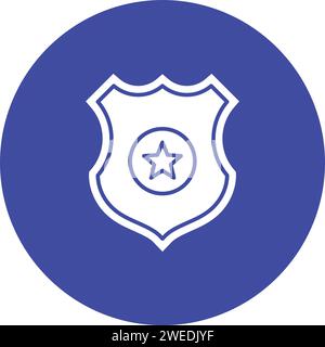 Vektorbild des Symbols der Polizei-Abzeichen. Stock Vektor