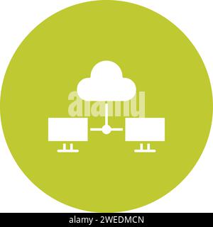 Vektorbild des Symbols für die Shared Cloud. Stock Vektor