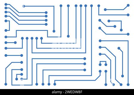 Elektronische Schaltung. Technologiehintergrund, futuristisches Leiterplattenmuster, elektronisches Mainboard, abstrakter Hintergrund, Hightech-Technologie. Vektor Stock Vektor
