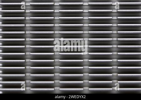 Nahaufnahme eines Kühlkörpers, mit dem die Temperatur eines integrierten Schaltkreises gesenkt wird. Stockfoto
