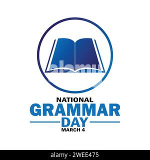 Nationaler Grammatiktag Vektor Vorlage Design Illustration. März. Geeignet für Grußkarten, Poster und Banner Stock Vektor