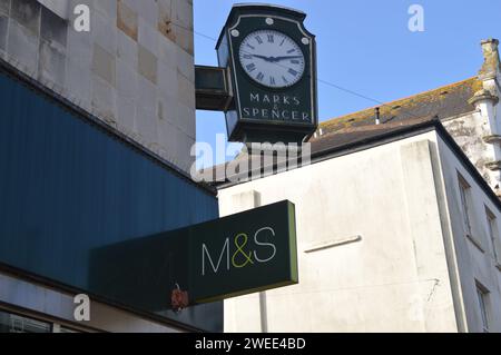 Marks & Spencer in Neath, Wales, Großbritannien. April 2023. Stockfoto