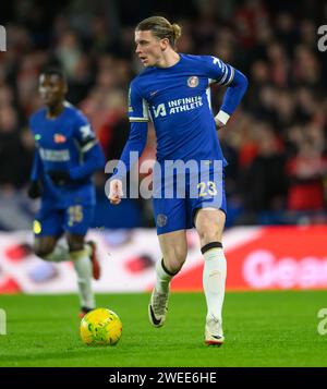 23. Januar 2024: Chelsea gegen Middlesbrough – Halbfinale des EFL Cup – Stamford Bridge. Chelsea's Conor Gallagher in Aktion. Bild : Mark Pain / Alamy Live News Stockfoto