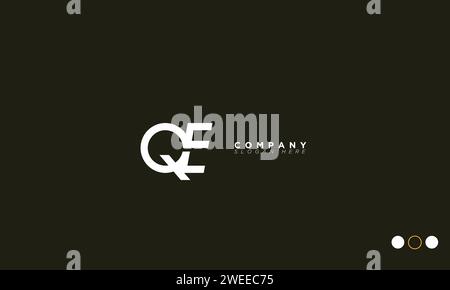 QE Alphabet Buchstaben Initialen Monogramm Logo Stock Vektor