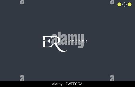 ER Alphabet Buchstaben Initialen Monogramm Logo Stock Vektor