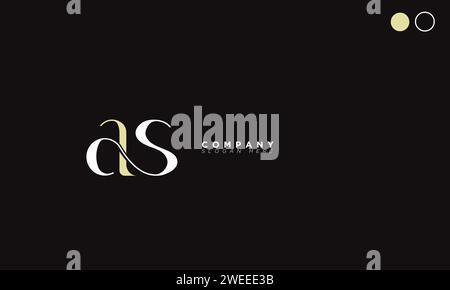 ALS Alphabet Buchstaben Initialen Monogramm Logo Stock Vektor