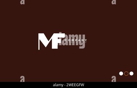 MF Alphabet Buchstaben Initialen Monogramm Logo Stock Vektor