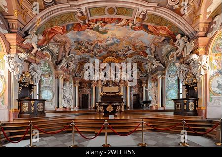 Aula Leopoldina Halle im Hauptgebäude der Universität Breslau in Polen Stockfoto