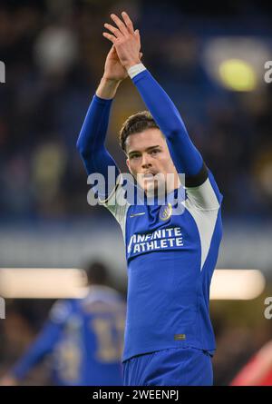 23. Januar 2024: Chelsea gegen Middlesbrough – Halbfinale des EFL Cup – Stamford Bridge. Chelsea's Leo Castledine in Aktion. Bild : Mark Pain / Alamy Live News Stockfoto