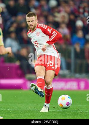 Eric Dier, FCB 15 im Aufholspiel FC BAYERN MÜNCHEN - 1. FC UNION BERLIN am 24. Januar 2024 in München. Saison 2023/2024, 1.Bundesliga, FCB, München, Spieltag 13, 13.Spieltag © Peter Schatz / Alamy Live News - DFL-VORSCHRIFTEN VERBIETEN DIE VERWENDUNG VON FOTOGRAFIEN als BILDSEQUENZEN und/oder QUASI-VIDEO - Stockfoto