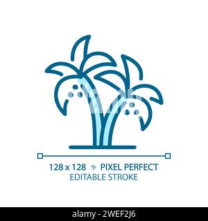 Datumspalmen in den VAE hellblaues Symbol Stock Vektor