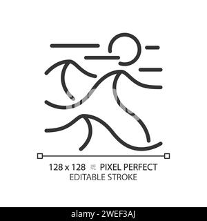 Rotes Wüstenromantisches Tourismussymbol Stock Vektor