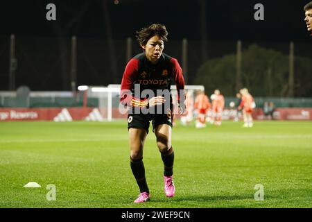 Saki Kumagai (Roma), 24. JANUAR 2024 - Fußball / Fußball : Gruppenphase der UEFA Women's Champions League am 5. Spieltag der Gruppe C zwischen AS Roma 2-2 FC Bayern München im Stadio Tre Fontane in Roma, Italien. (Foto: Mutsu Kawamori/AFLO) Stockfoto