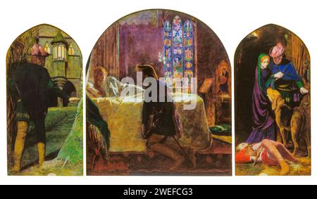 Arthur Hughes, die Eva von St. Agnes, Gemälde in Öl auf Leinwand, 1856 Stockfoto