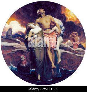 Frederic Leighton und das Meer gaben die Toten auf, die darin waren, Gemälde in Öl auf Leinwand, 1892 Stockfoto