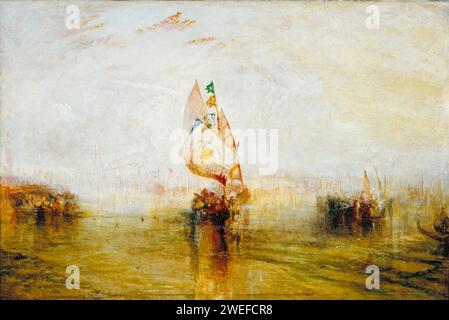 JMW Turner, die Sonne Venedigs geht zum Meer, Ölgemälde auf Leinwand, 1843 Stockfoto