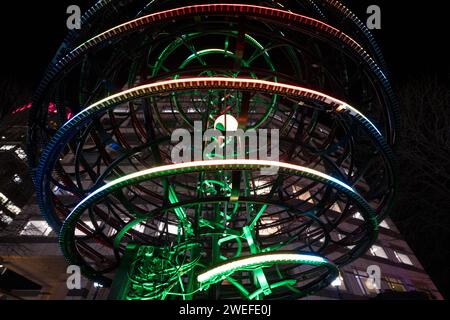 Marmor Kunstinstallation von Gertjan ADEMA beim Canary Wharf Winter Lights Festival 2024 Stockfoto