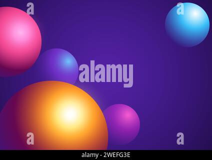 Abstrakter Hintergrund bunter Kugeln im Vektor EPS 10 Stock Vektor