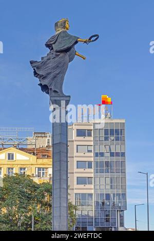 Sofia, Bulgarien - 16. Oktober 2023: Statue des Heiligen Sofia-Denkmals im Zentrum der Hauptstadt am Herbsttag. Stockfoto