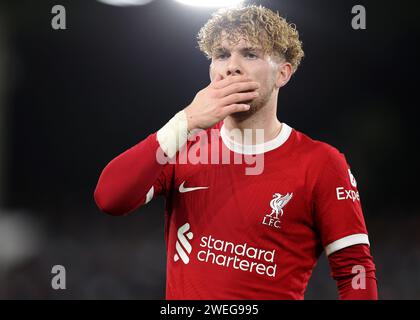 London, Großbritannien. Januar 2024. Während des Carabao Cup-Spiels im Craven Cottage, London. Der Bildnachweis sollte lauten: Paul Terry/Sportimage Credit: Sportimage Ltd/Alamy Live News Stockfoto