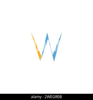 Buchstaben-Initialen Logo NW, WN, N und W Stock Vektor