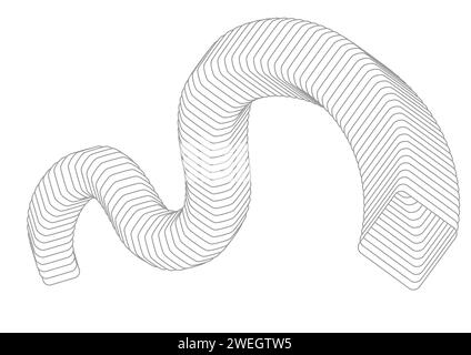 Die Spirale. Ein Designelement für kreative Ideen. Gekrümmte Linien erzeugen ein spiralförmiges Gewebe Stock Vektor