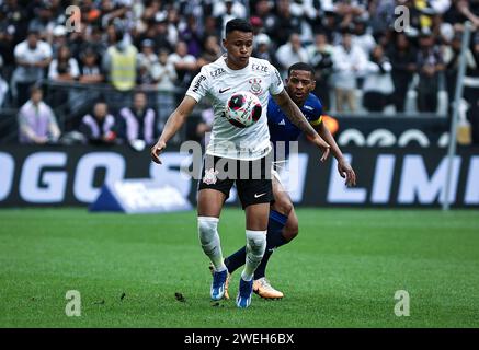 Sao Paulo, Brasilien. Januar 2024. SP - SAO PAULO - 01/25/2024 - COPA SAO PAULO 2024, CORINTHIANS (Foto: Fabio Giannelli/AGIF/SIPA USA) Credit: SIPA USA/Alamy Live News Stockfoto