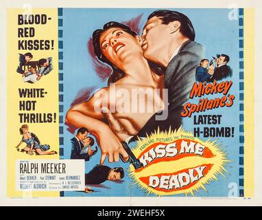 Altes Filmplakat - Kiss Me Deadly (United Artists 1955) Mickey Spillane Stockfoto