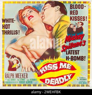 Vintage-Filmposter - Kiss Me Deadly (United Artists 1955) Mickey Spillane Stockfoto