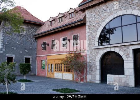 Traditionelle Steinhäuser oder Häuser im alten französischen europäischen Stil Stockfoto