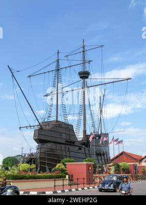 Das Samudera Maritime Museum oder Muzium Samudera (Flor de La Mar) in Malakka, Malaysia. Stockfoto