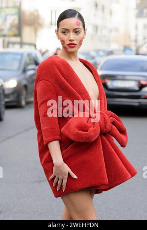 Paris a été pour la 2ème semaine consécutive, le paradis de la Mode. Cette semaine ce sont des défilés haute Couture qui ont attiré les célébrités Stockfoto