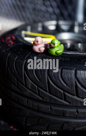 Daytona Beach, Etats Unis. Januar 2024. Ambiente während der Rolex 24 in Daytona, 1. Runde der IMSA WeatherTech Sportscar Championship 2024, vom 23. Bis 28. Januar 2024 auf dem Daytona International Speedway in Daytona Beach, Florida, USA - Foto Javier Jimenez/DPPI Credit: DPPI Media/Alamy Live News Stockfoto