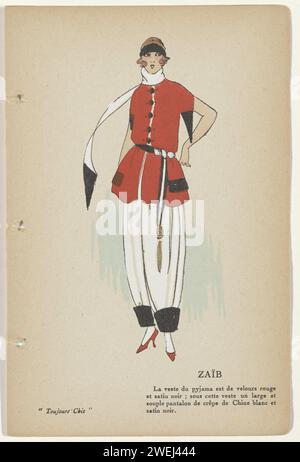 Always Chic Deshabilles, Winter 1921-1922: Zaib, 1921 - 1922 Drucken aus dem Katalog 'Toujours Chic', in dem eine Übersicht über die Wintermode 1921-1922. Papier Buchdruck, der Modeplatten druckt Stockfoto