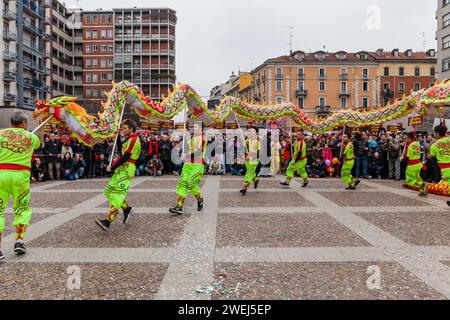 Mailand Italien - 02 05 2018 - Chinesisches Neujahr 2018, im chinesischen Viertel, Jahr des Hundes in der Via Paolo Sarpi Stockfoto